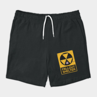 Cold War Civil Defense Fallout Shelter Sign Shorts