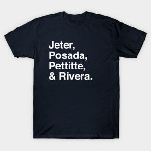 Jeter, Posada, Pettitte, Rivera - White T-Shirt