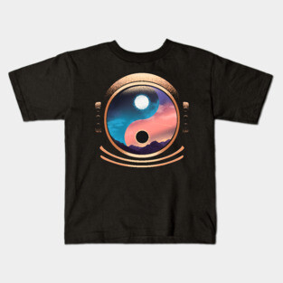 Ying Yang Space Kids T-Shirt