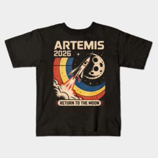 Artemis-II-Launch-To-The-Moon-2026 Kids T-Shirt